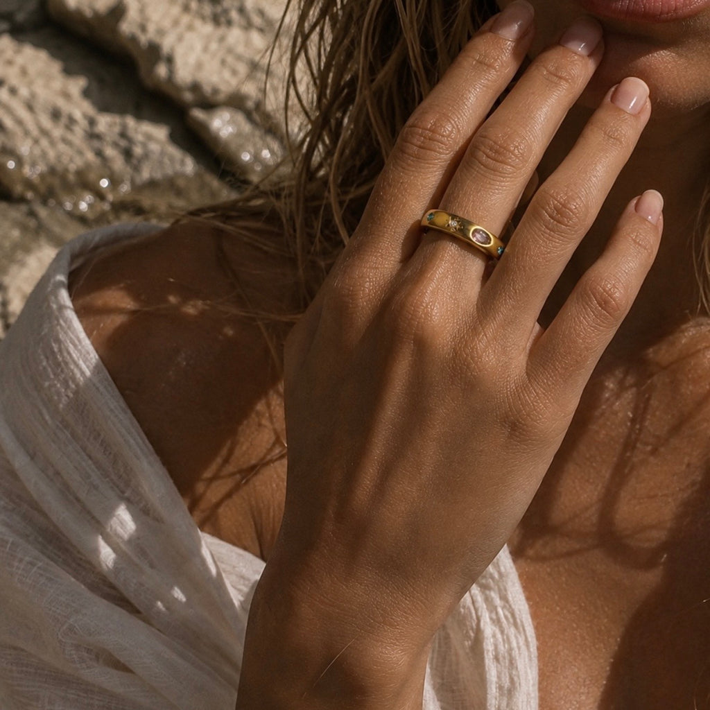 Gemstone Band Ring